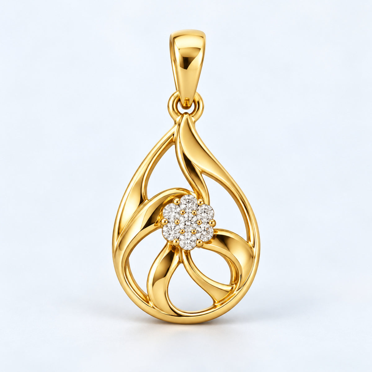 Flame Solitaire Pendant