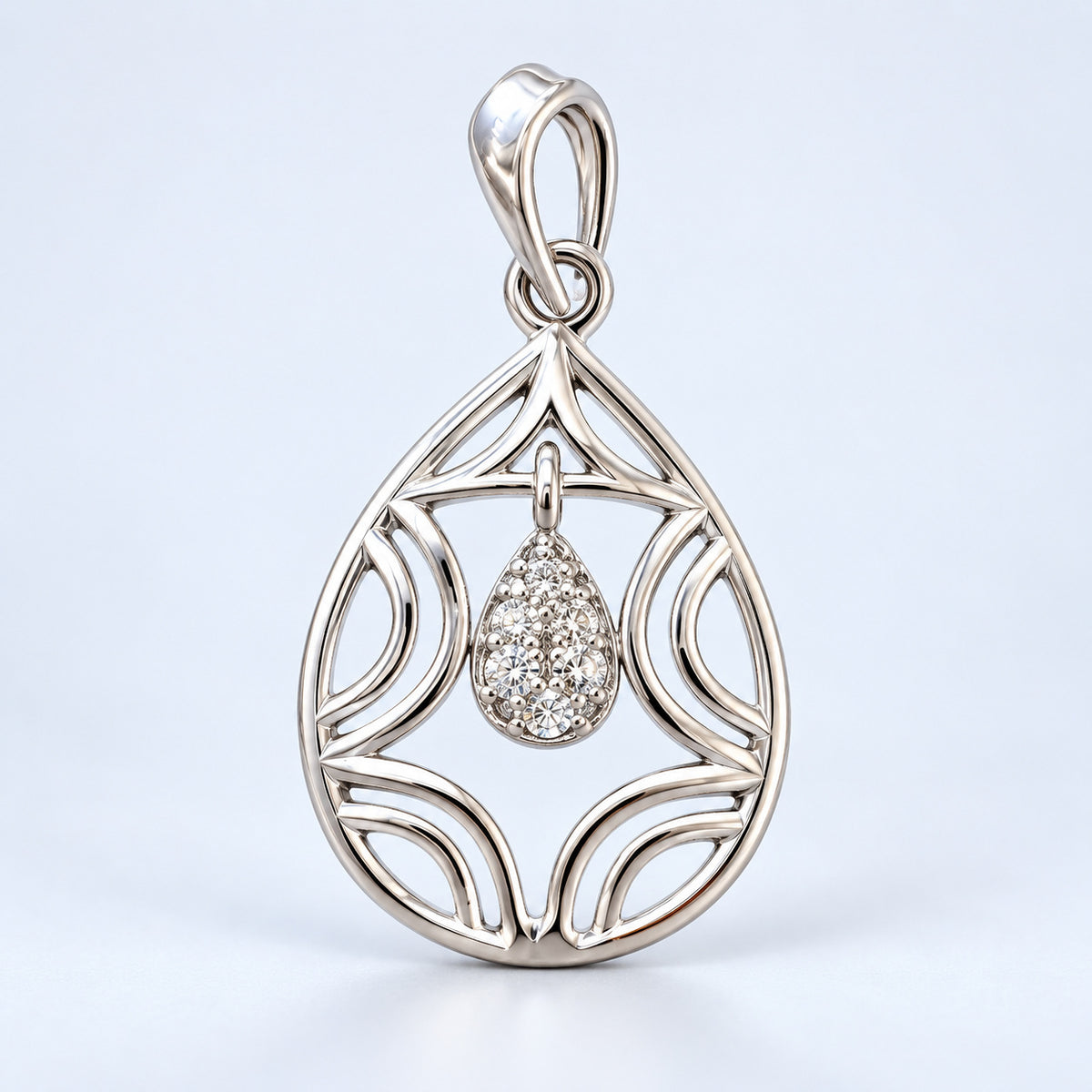 Art Deco Leaf Pendant