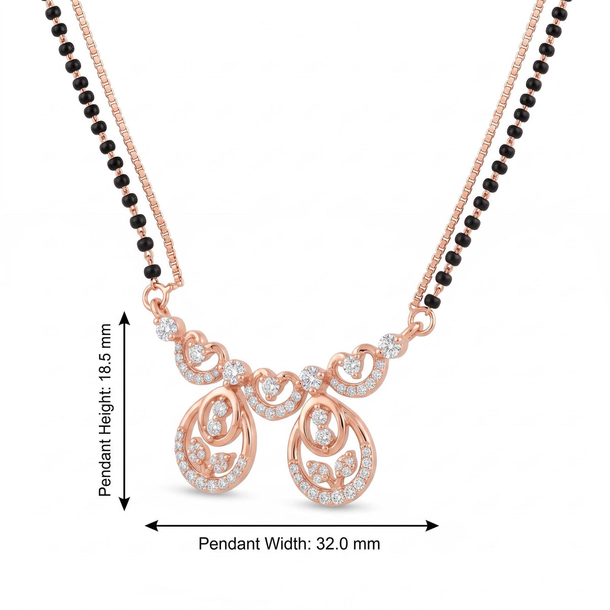 Dual Teardrop Leaf Mangalsutra