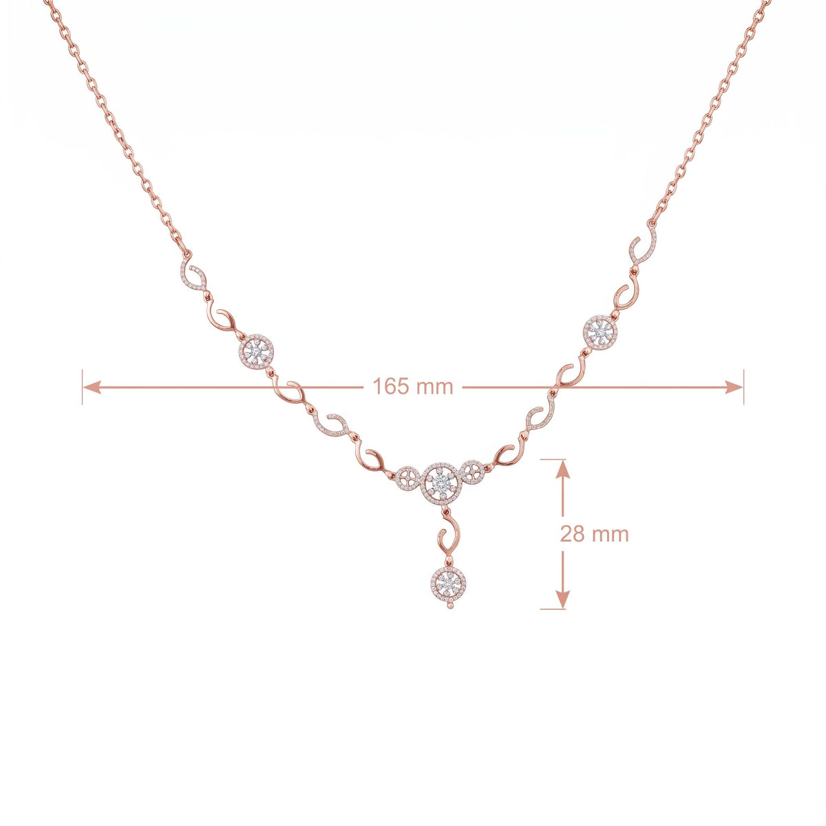 Floral Teardrop Necklace