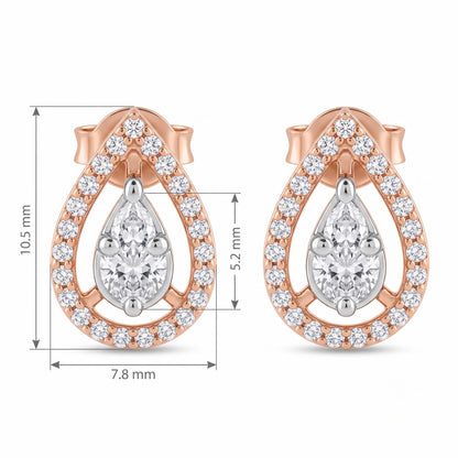 Dewdrop Halo Stud Earrings