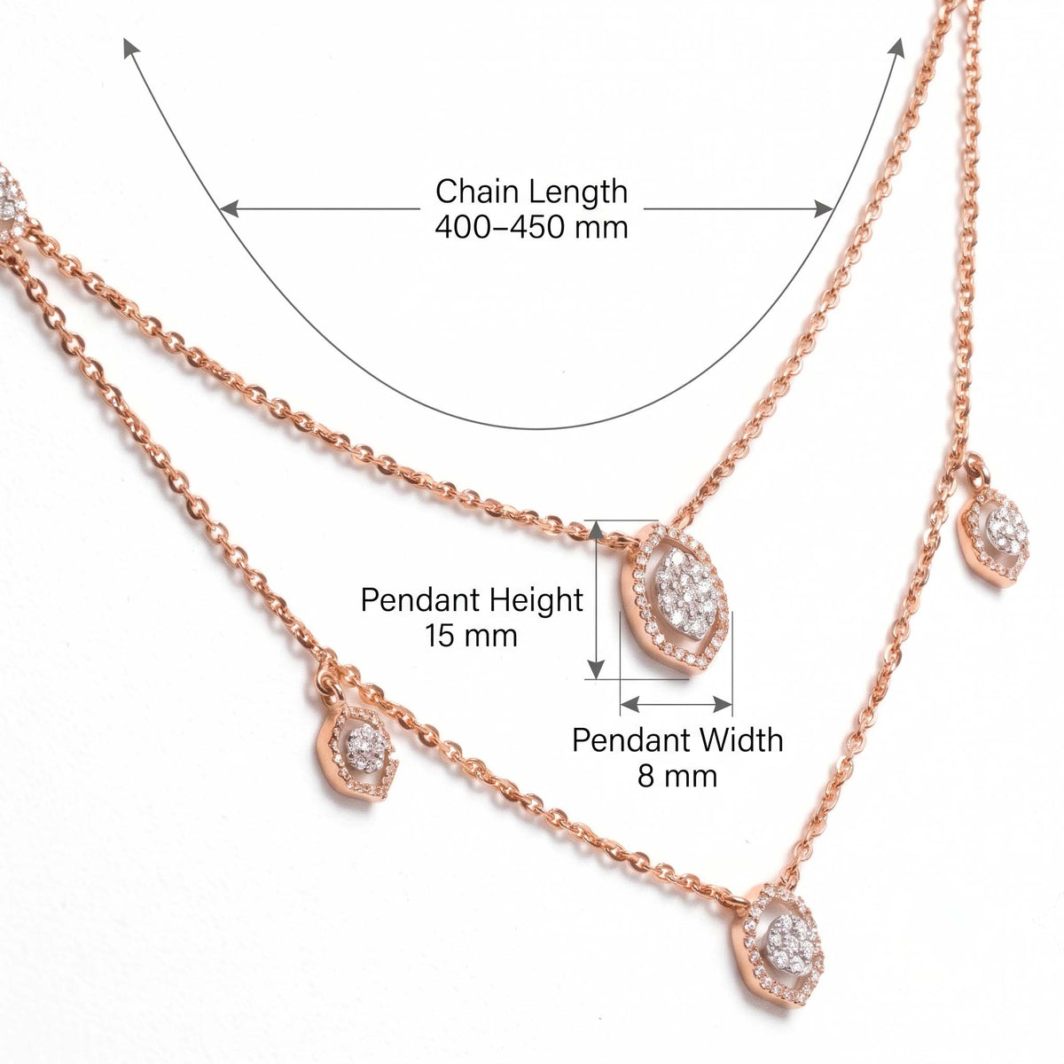 Hexa Glow Layered Necklace