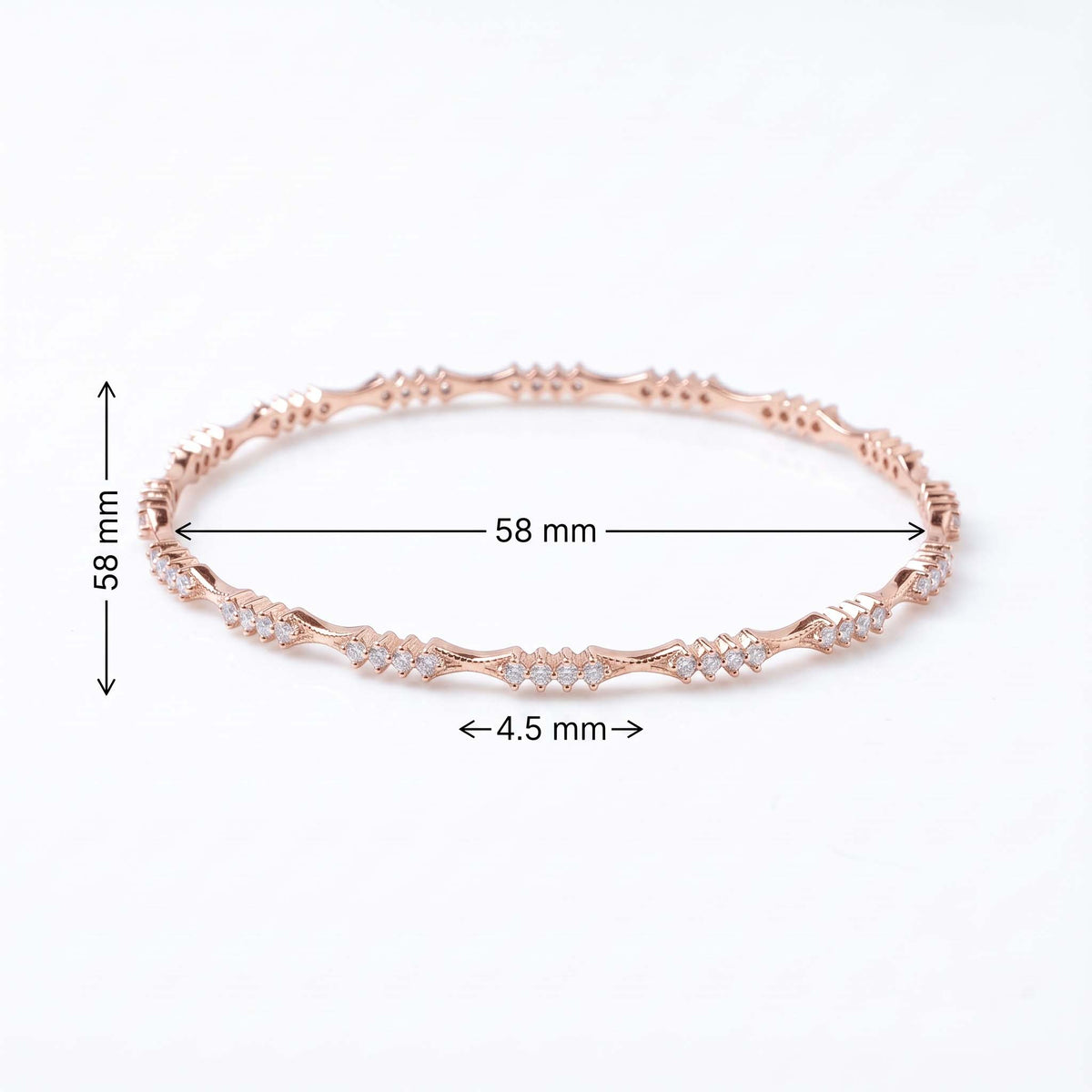 Celestial Notch Diamond Bangle