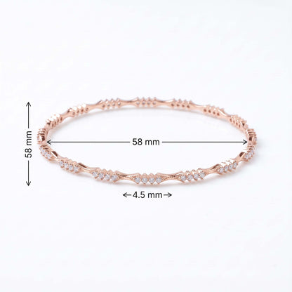 Celestial Notch Diamond Bangle