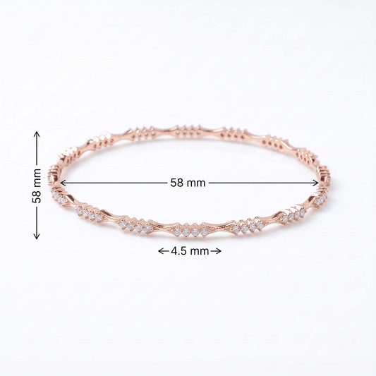 Celestial Notch Diamond Bangle