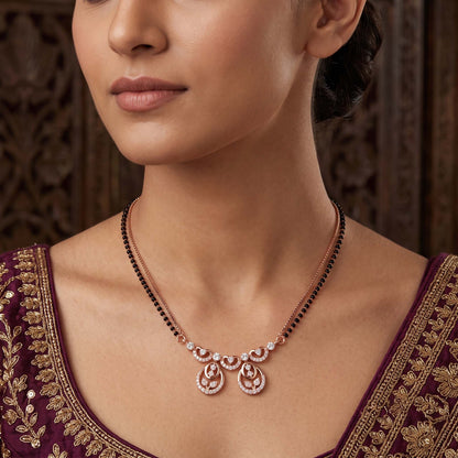 Dual Teardrop Leaf Mangalsutra