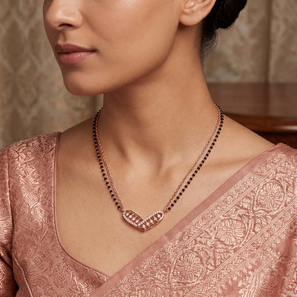 Chevron Lattice Heart Mangalsutra