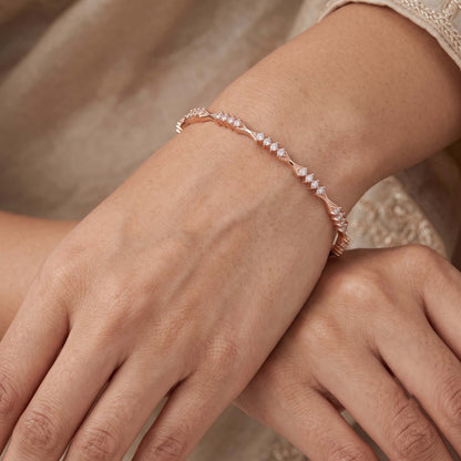 Celestial Notch Diamond Bangle