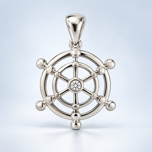 Nautical Wheel Pendant