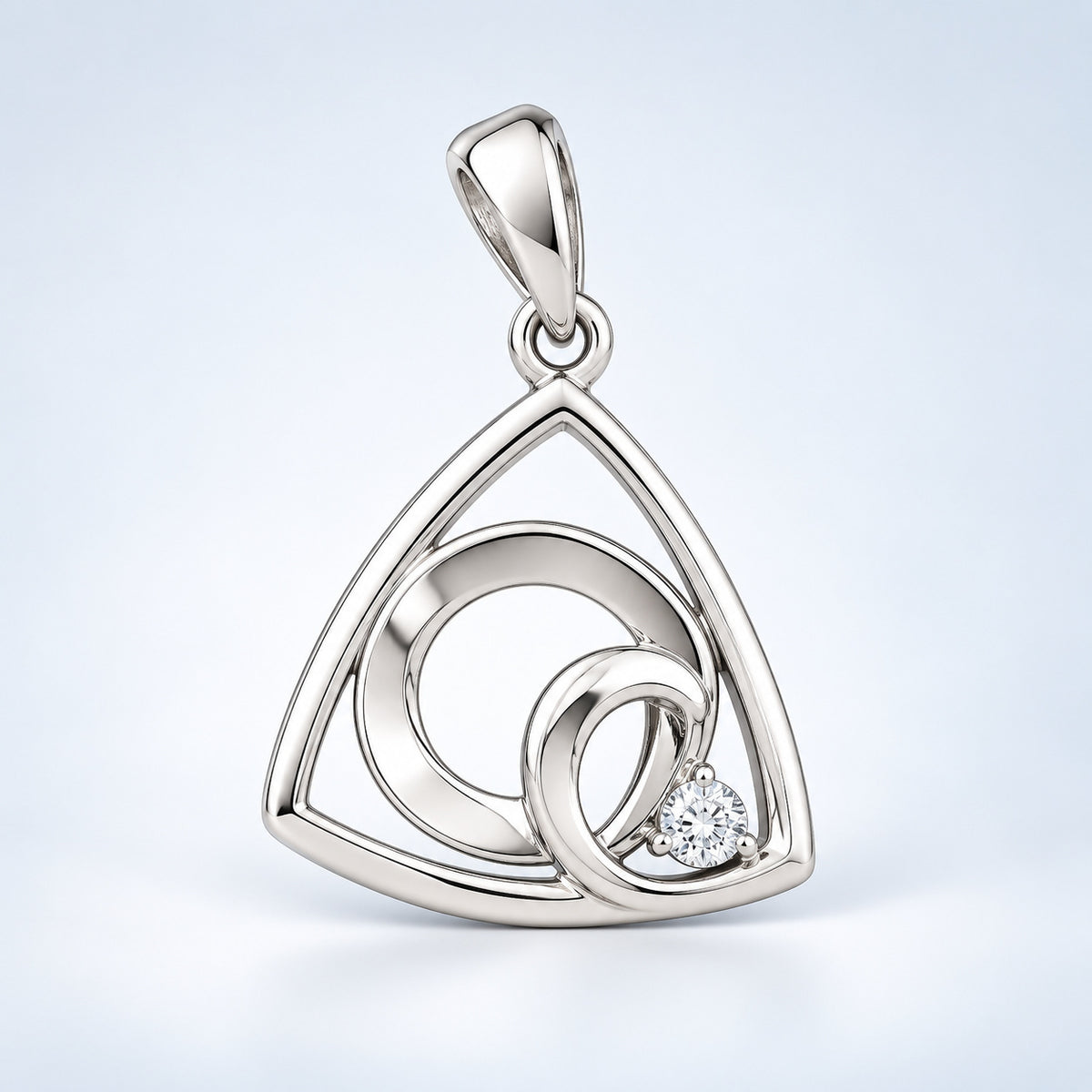 Spiral Triangle Pendant
