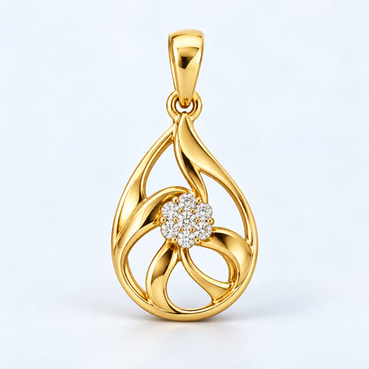 Flame Solitaire Pendant