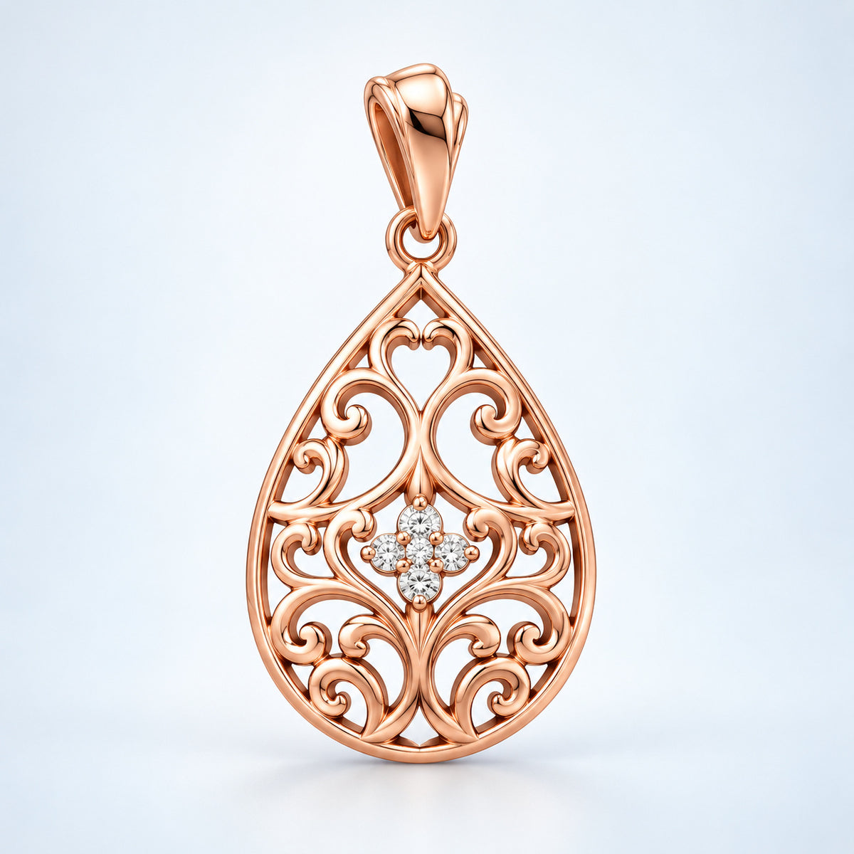 Lace Pear Pendant