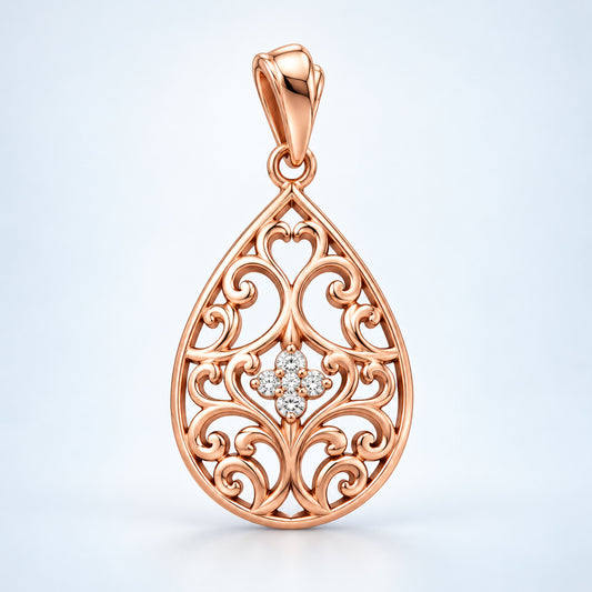 Lace Pear Pendant
