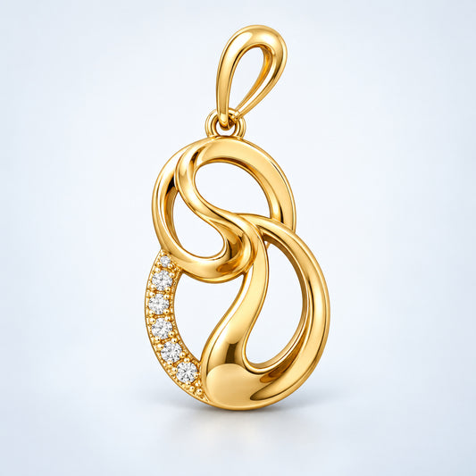 Sculpted Swirl Pendant