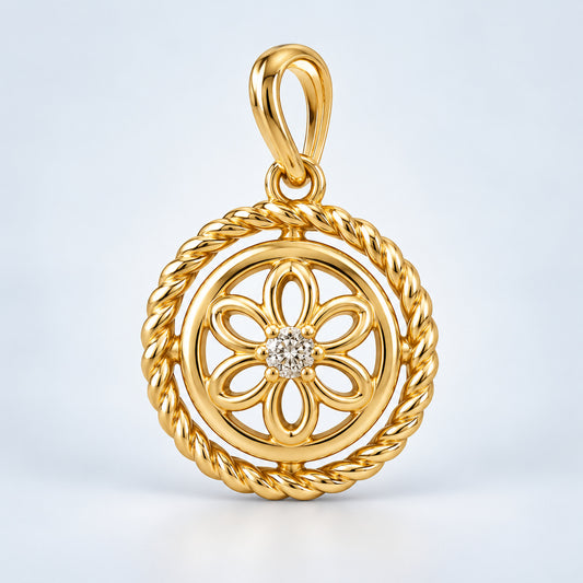 Floral Wheel Pendant