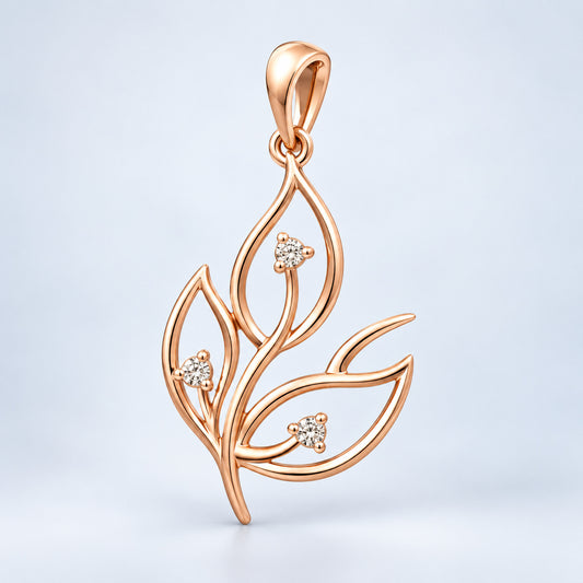 Flame Leaf Pendant