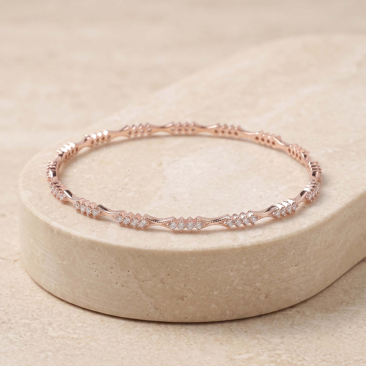 Celestial Notch Diamond Bangle