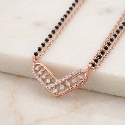 Chevron Lattice Heart Mangalsutra
