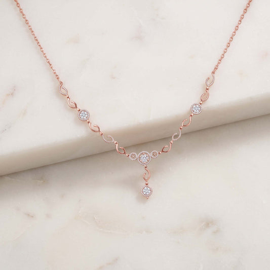 Floral Teardrop Necklace