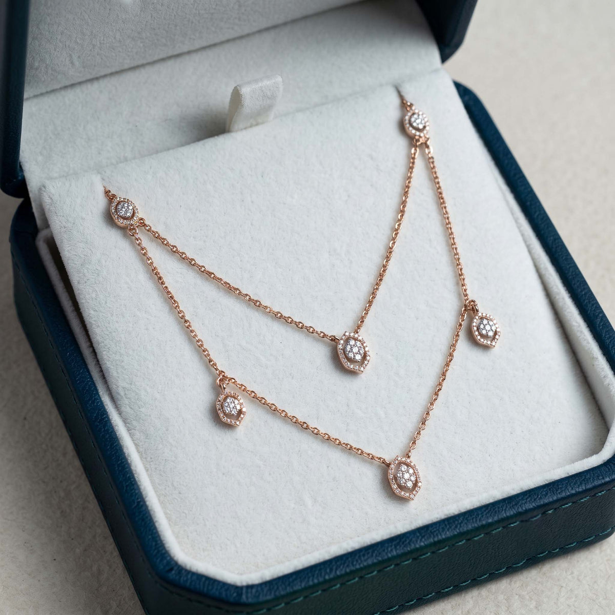 Hexa Glow Layered Necklace