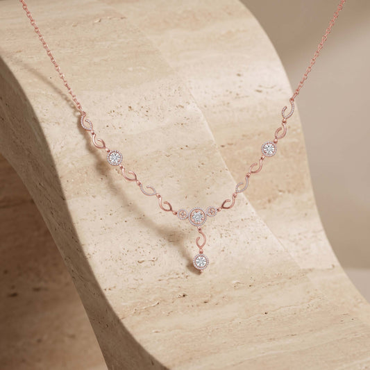 Floral Teardrop Necklace