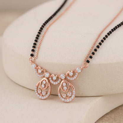 Dual Teardrop Leaf Mangalsutra