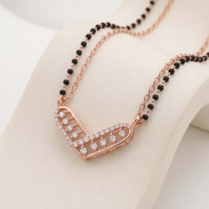 Chevron Lattice Heart Mangalsutra
