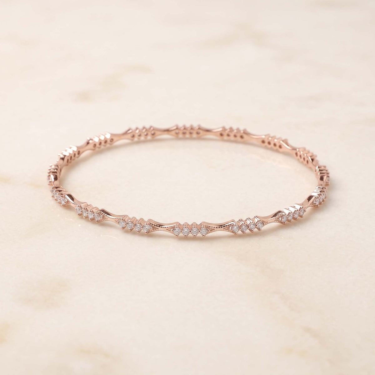 Celestial Notch Diamond Bangle