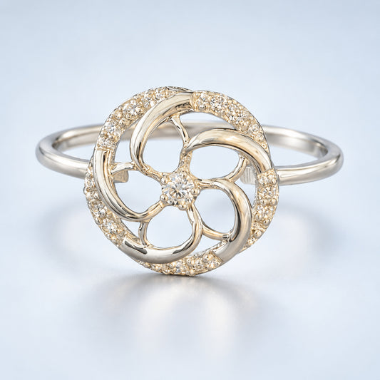 Trinity Swirl Ring
