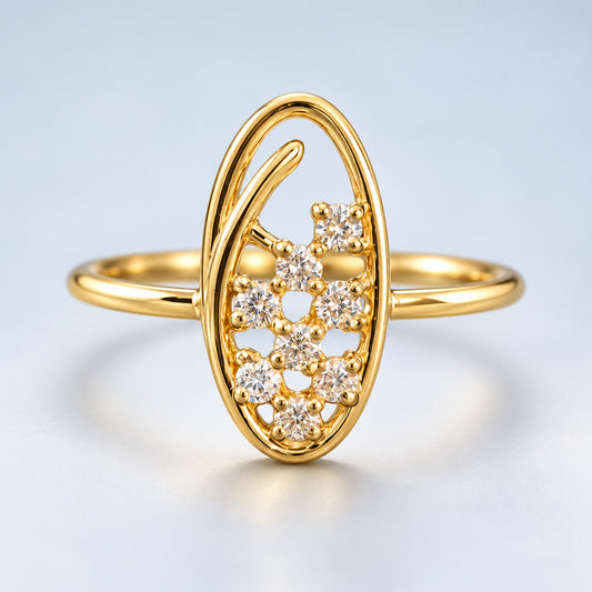 Diamond Orbit Ring