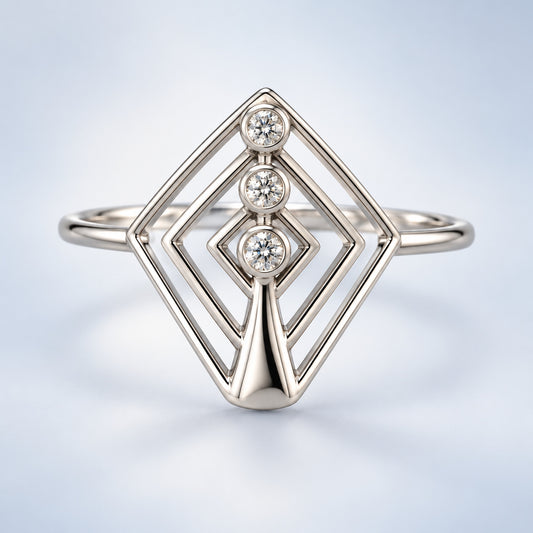 Geo Diamond Ring