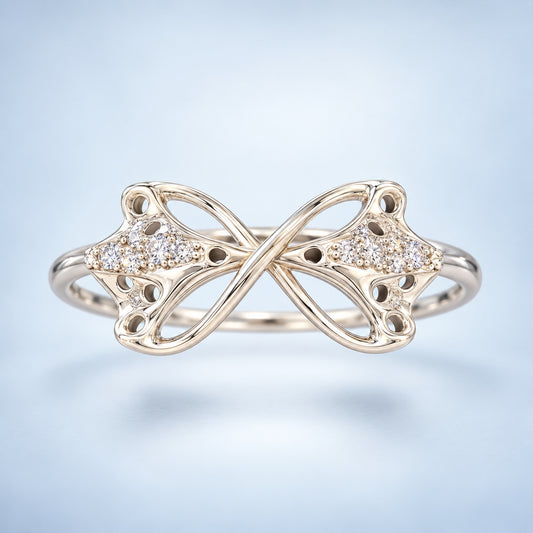 Infinity Butterfly Ring