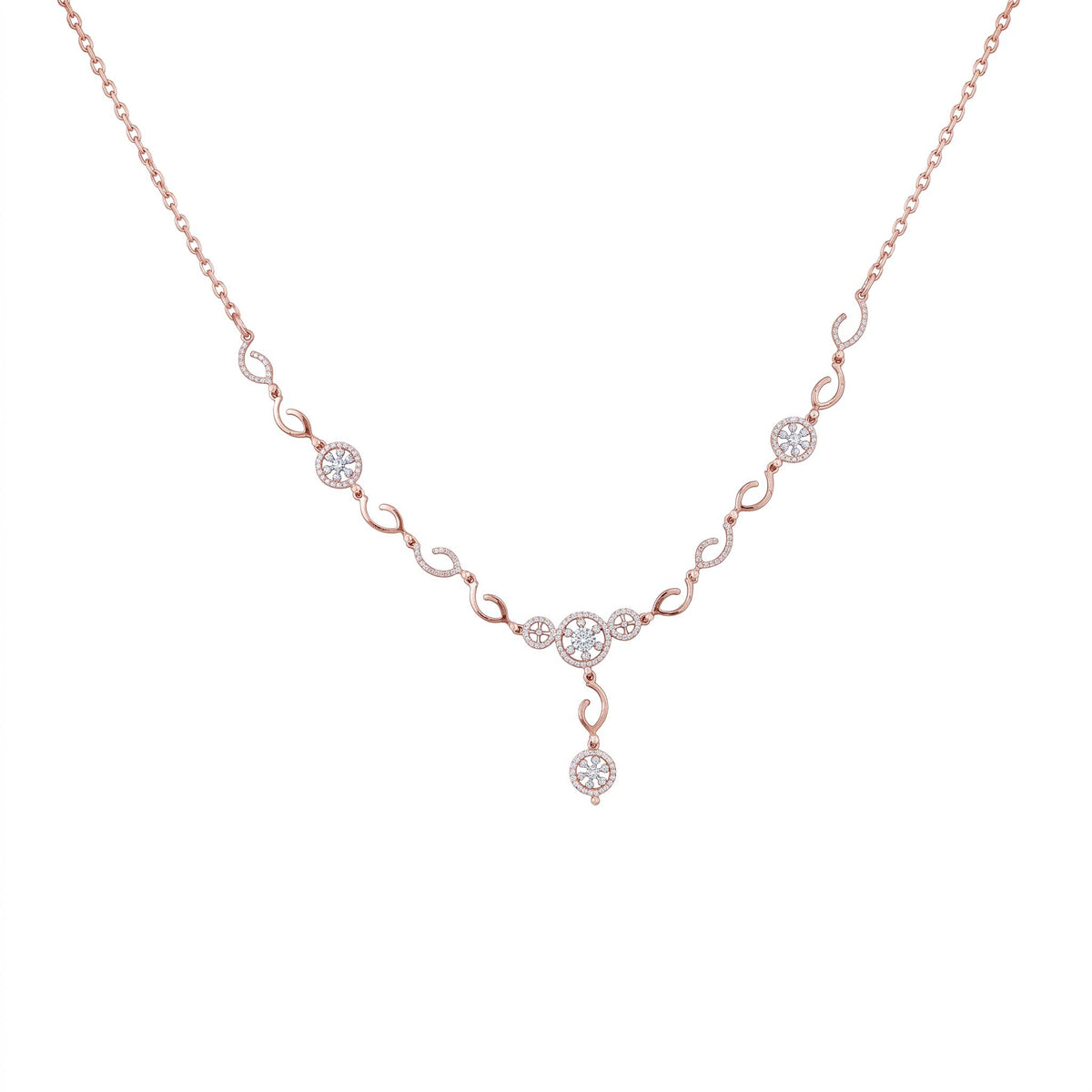 Floral Teardrop Necklace