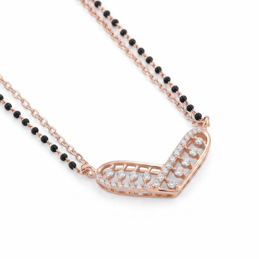 Chevron Lattice Heart Mangalsutra