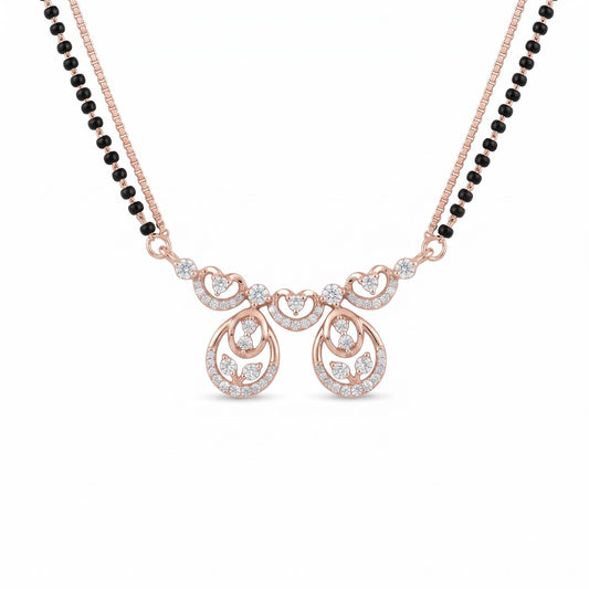 Dual Teardrop Leaf Mangalsutra
