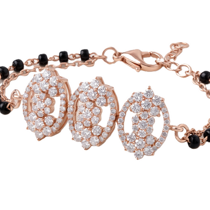Celeste Trio Black Bead Bracelet