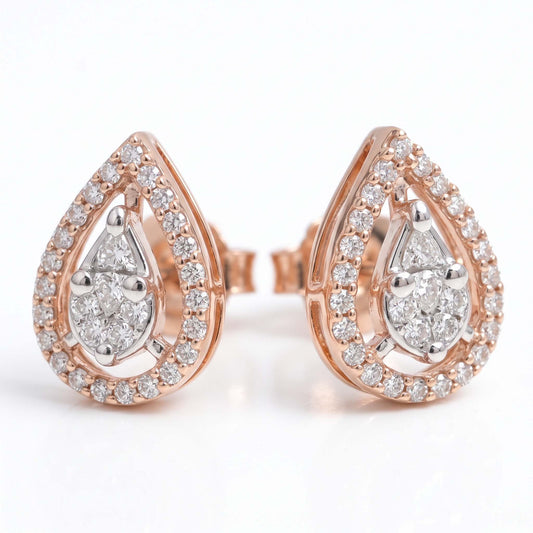 Dewdrop Halo Stud Earrings