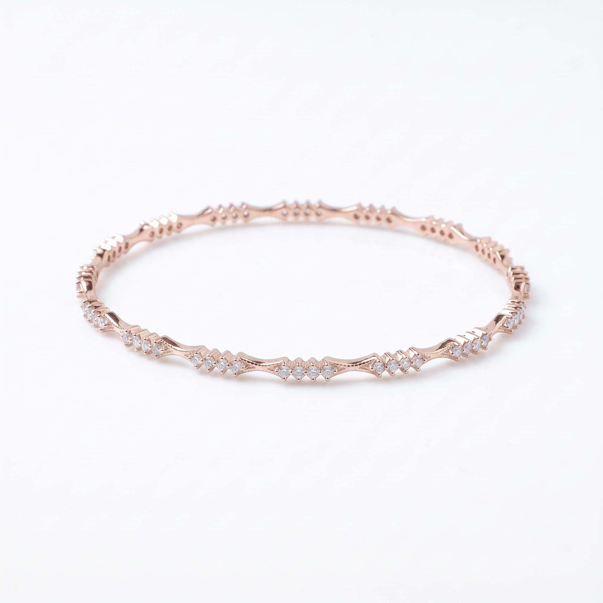 Celestial Notch Diamond Bangle