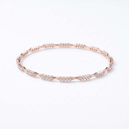 Celestial Notch Diamond Bangle