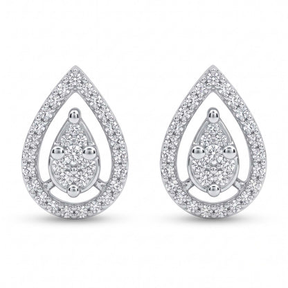 Dewdrop Halo Stud Earrings
