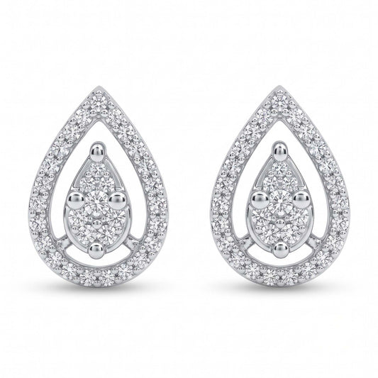 Dewdrop Halo Stud Earrings