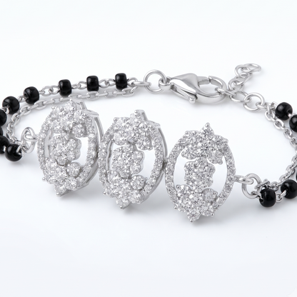 Celeste Trio Black Bead Bracelet