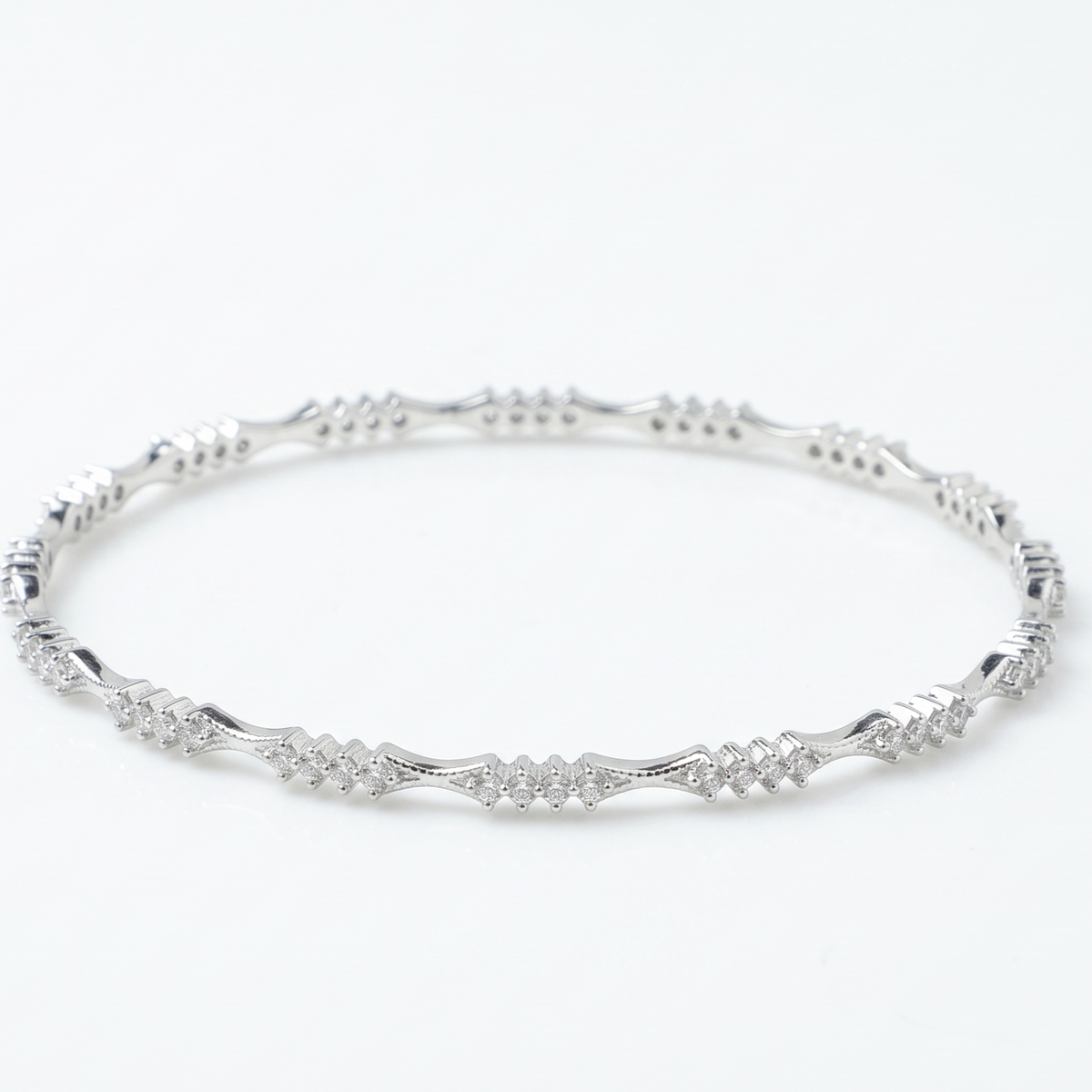 Celestial Notch Diamond Bangle