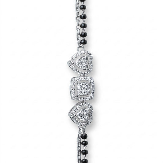 Heartbound Black Bead Bracelet