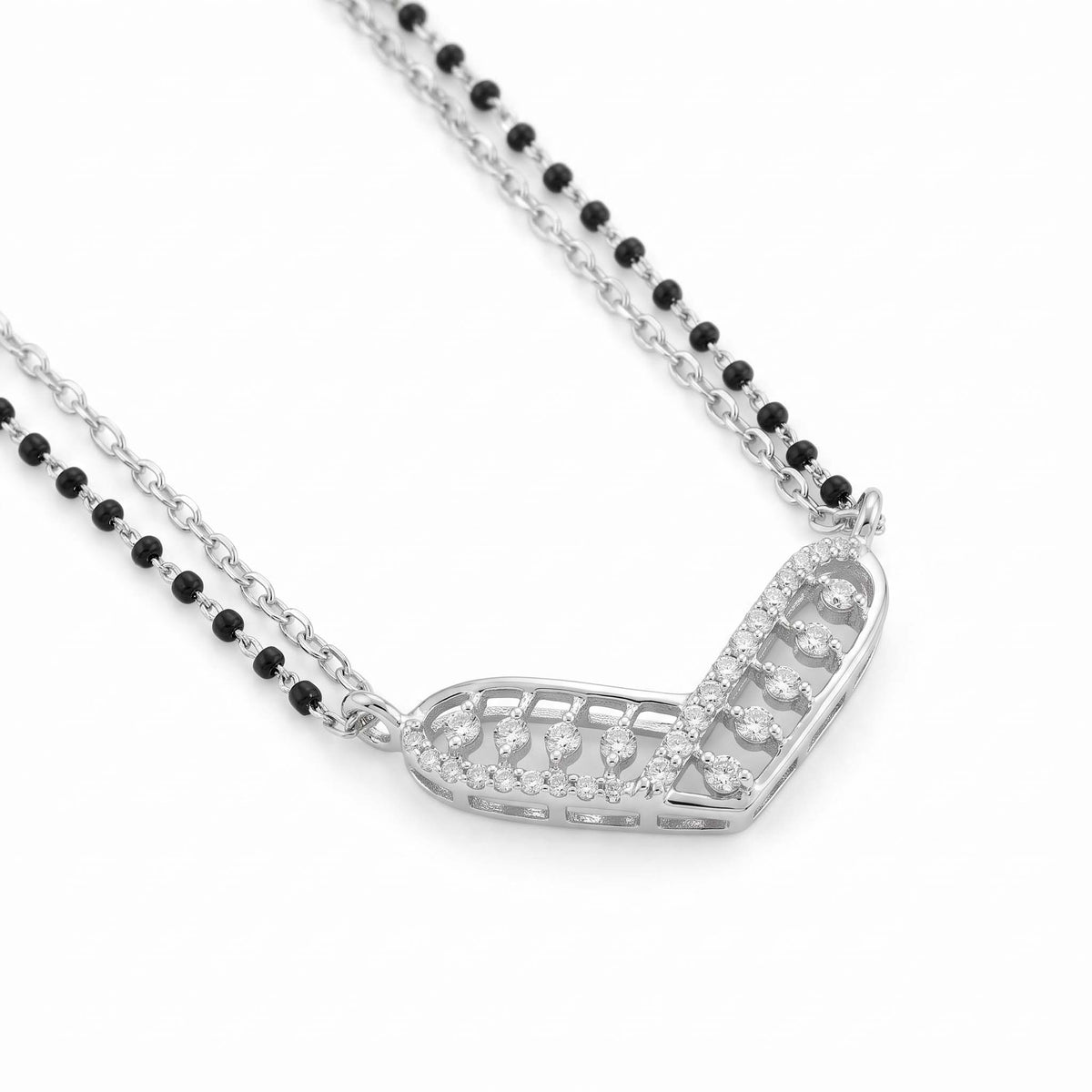 Chevron Lattice Heart Mangalsutra