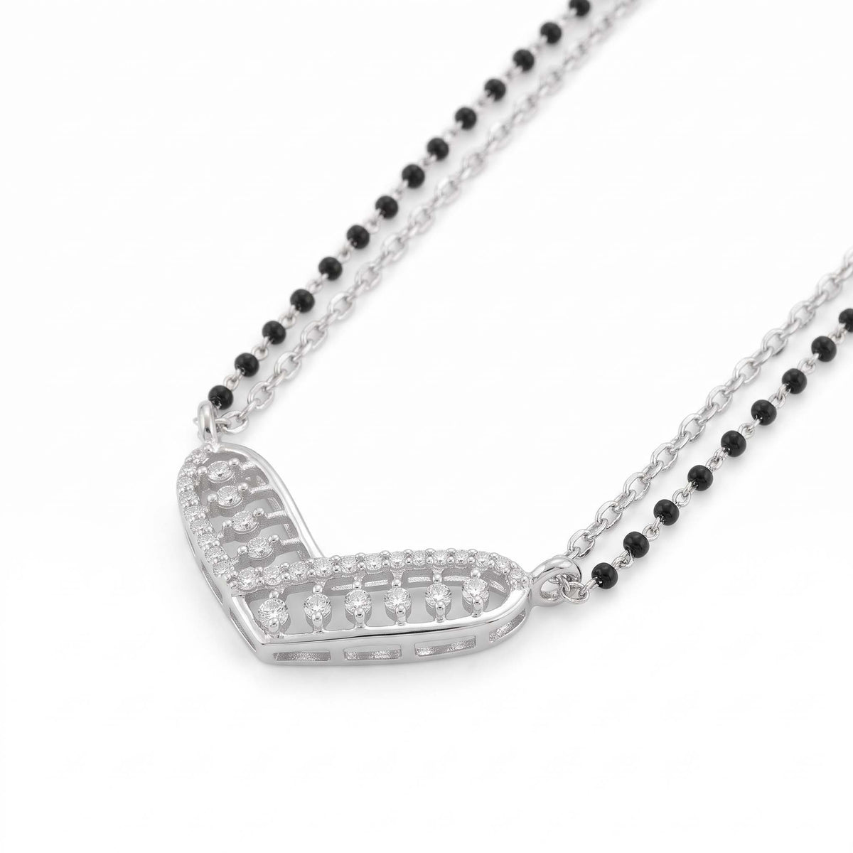 Chevron Lattice Heart Mangalsutra