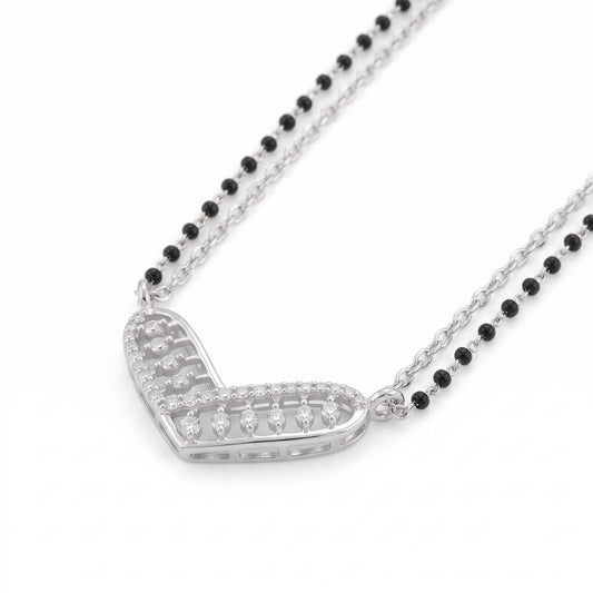 Chevron Lattice Heart Mangalsutra