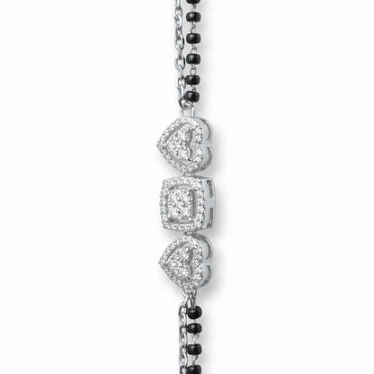Heartbound Black Bead Bracelet