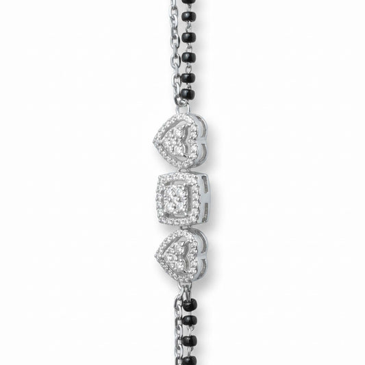 Heartbound Black Bead Bracelet
