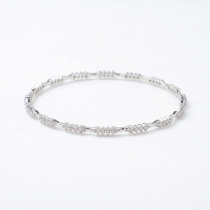 Celestial Notch Diamond Bangle